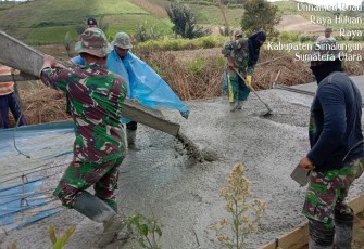 Pengecoran Jalan Pra TMMD 107