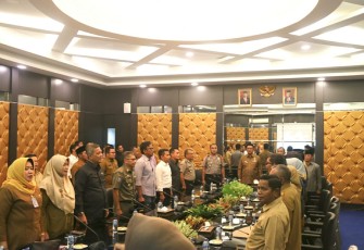Penandatanganan Naskah Perjanjian Hibah Daerah (NPHD) terkait Pengamanan Pilkada Kabupaten Bintan Tahun 2020 bersama Polres Bintan