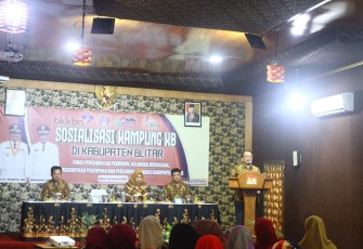 Bupati Blitar Rijanto saat memberikan sambutan 