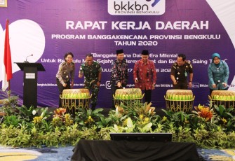 Sekda Provinsi Bengkulu Hamk Sabri Buka Rapat Kerja Daerah Program Banggakencana Provinsi Bengkulu Tahun 2020