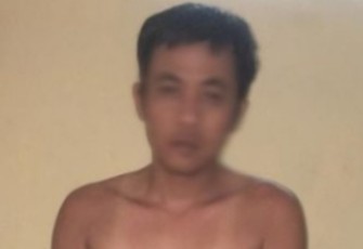 Terduga pelaku saat diamankan