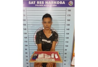 Satu tersangka yang diamankan beserta barang bukti