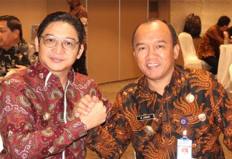 Wakil Wali Kota Palu Pasha saat bersama Wakil Wali Kota Tegal Jumadi
