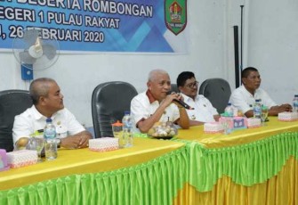 Bupati Asahan Lakukan Kunker Dengan Kepala SD-SMP Sekecamatan Pulau Rakyat