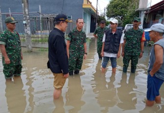 Dandim 0510/Trs Cek Lokasi Banjir