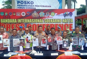 Press Conference Pelaku Hoaks Virus Corona via Medsos