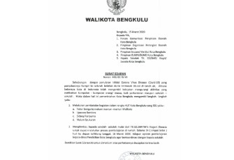 Surat Edaran Wali Kota Bengkulu 
