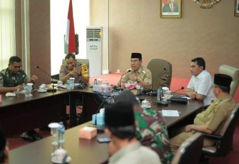 Bupati Rejang Lebong Ahmad Hijazi Pimpin Rapat Koordinasi Penanganan Covid-19 