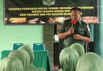 Anggota Kodim 0506/Tgr terima Ceramah Bintal dari Bintaldam Jaya