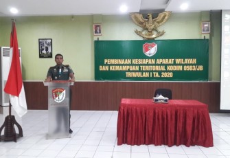 Kesiapan Aparat Wilayah Dan Kemampuan Teroterial Kodim 0503/JB Triwulan I TA 2020