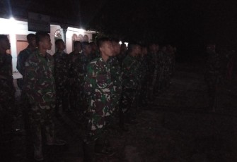 Satgas TMMD Kodim 0207/SML Tetap Laksanakan Apel Malam