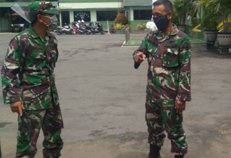Kasdim pimpin langsung penyemprotan disinfektan