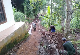 Kodim 0713/Brebes Laksanakan Pra TMMD Sengkuyung Tahap I Tahun 2020 di Desa Linggapura Tonjong