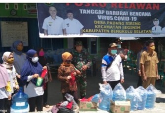 Desa Padang Siring Kabupaten Bengkulu Selatan Realisasikan Pembagian Galon dan Sabun Untuk Warga 