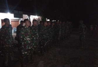 Satgas TMMD Kodim 0207/SML Tetap Laksanakan Apel Malam
