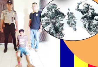 Tersangka usai dilumpuhkan 