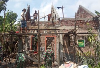 Tenaga Baru Dari TNI Satgas TMMD Reguler Pekalongan Rehab 10 RTLH Diharapkan Selesai