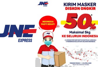 JNE Diskon Ongkir 50% Khusus Masker