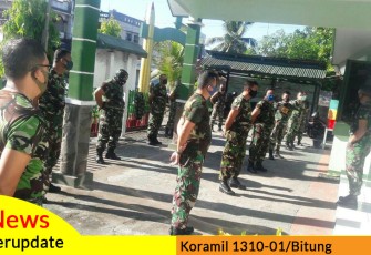 Danramil 1310-01/Bitung saat pimpin apel