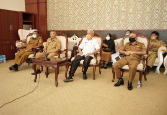 Bupati Asahan Lakukan Video Conferance Dengan Mendagri