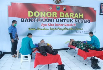 Polres dan Kodim 0736/Batang Donorkan Puluhan Kantong Darah ke PMI