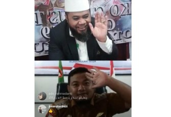 Wali Kota Bengkulu Helmi Hasan dan Wali Kota Tanjung Balai Saat Melakukan Live di Media Sosial Instagram 