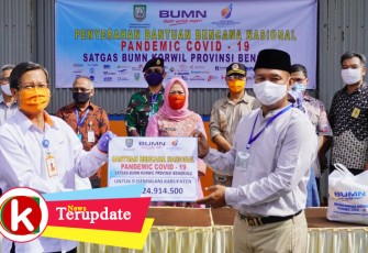 Bantuan Satgas BUMN untuk 9 Kabupaten di Bengkulu Disalurkan