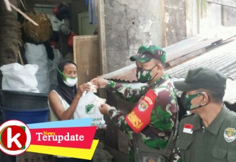 Dapur Umum TNI-Polri Kodim 0503/JB Tetap Distribusikan Makanan Siap Saji ke Warga Kelurahan Kebon Jeruk