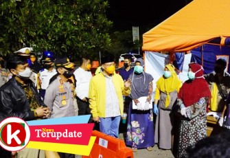 Gubernur Rohidin saat melakukan Peninjauan Posko Pengamanan Cek Point Covid-19