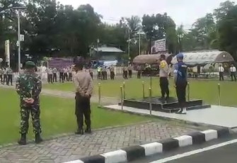 Polres Minut Bersama Kodim 1310/Bitung Gelar Apel Pasukan Pengamanan Idhul Fitri 1441 H