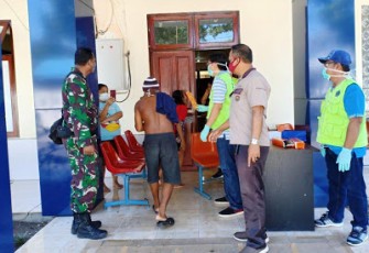 Babinsa Ikut Cegah Penularan Virus Corona