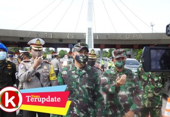 Danrem 052/Wkr Pantau Penyekatan Kendaraan di Tol Tangerang-Jakarta