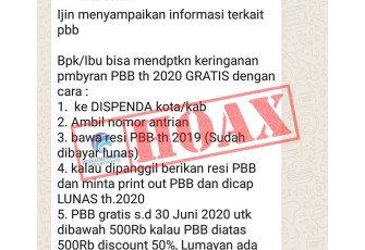 Informasi Hoaks Yang Beredar di Pesan Whatsaap