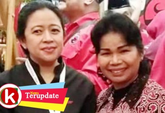 Juru bicara Gugus Tugas Percepatan Penanganan Covid-19 Samosir Rohani Bakkara (kanan) bersama Puan Maharani.