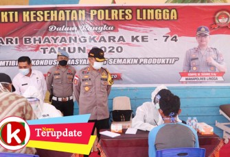 Bhakti Kesehatan Polres Lingga Dalam Rangka Memperingati Hari Bhayangkara Ke-74