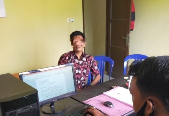 Terduga pelaku saat diamankan