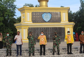 Dandim 0209/LB Pimpin Sosialisasi Protokol Kesehatan di Taman Adipura Rantauprapat