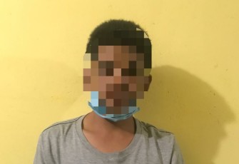 Terduga pelaku saat diamankan
