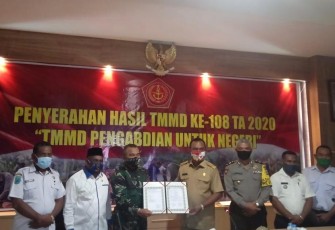 Program TMMD ke-108 Tahun Anggaran 2020 di Raja Ampat Resmi Ditutup