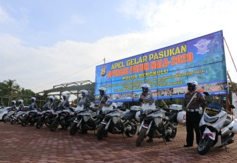 Kapolda Bengkulu Pimpin Gelar Pasukan Menandai Mulainya Ops Patuh Nala 2020