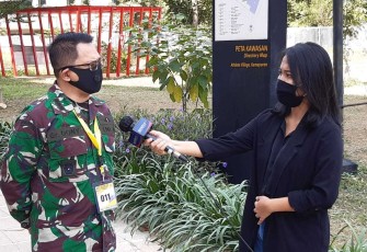 Kol Ckm dr Doni selaku Kordinator operasional RSD Wisma Atlet kemayoran saat berikan klarifikasi