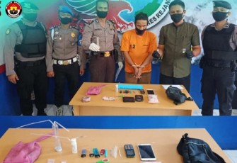 Polres Rejang Lebong Tangkap Warga Air Meles Gunakan Sabu