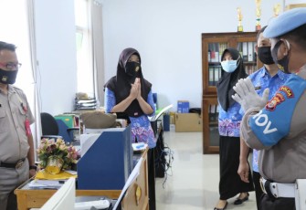 Propam Polda Bengkulu Gaktiplin Protokol Kesehatan Anggota Polri di Pelayanan Publik
