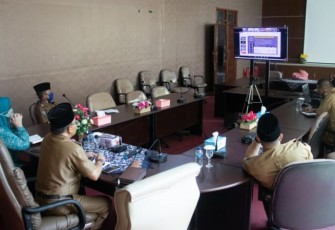 Pemkab Rejang Lebong Ikuti Video Conference Bersama Mendagri RI