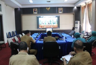 Bupati Bengkulu Tengah Ferry Ramli Mengikuti Vidcon 