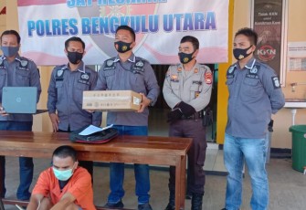 Tersangka dan Barang Bukti saat diamankan