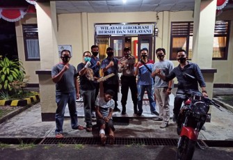 Terduga pelaku saat diamankan