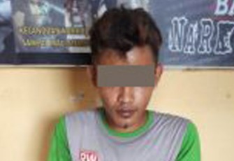 Tersangka saat diamankan