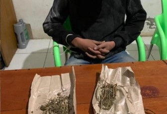 Tersangka dan Barang Bukti saat diamankan