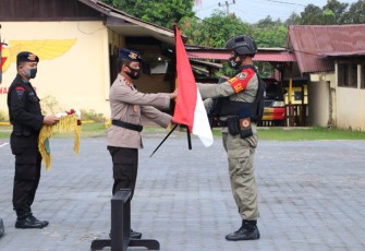 Polda Bengkulu Gelar Upacara Penyambutan Personel Brimob BKO Papua